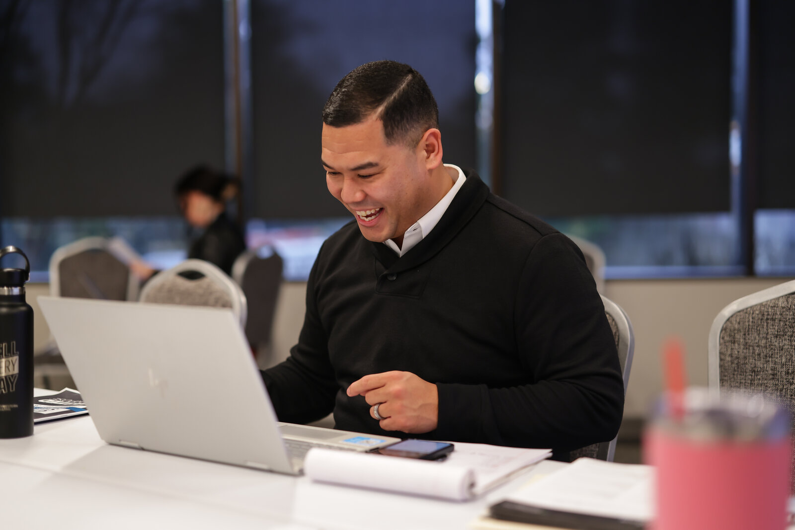 Allen Weaver during a working session with a client